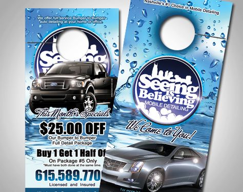 Deluxe Door Hangers 4.25 x 11.0 - 100lb Gloss Cover AQ Coating - Full Color 1 Side